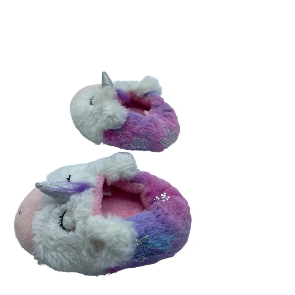 Unicorn Faux Fur Toddler 5‎ NWOT Pull On Slipper SG Footwear